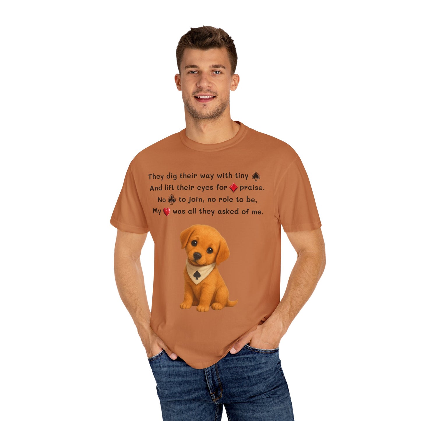 Playing Card T-shirt (Puppy Poem)