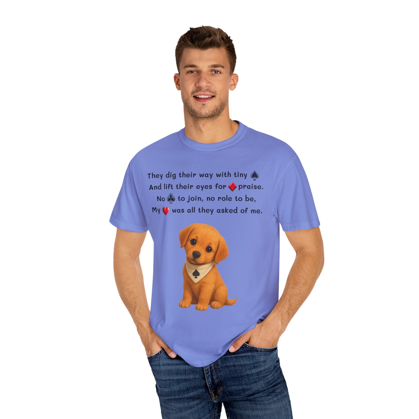 Playing Card T-shirt (Puppy Poem)
