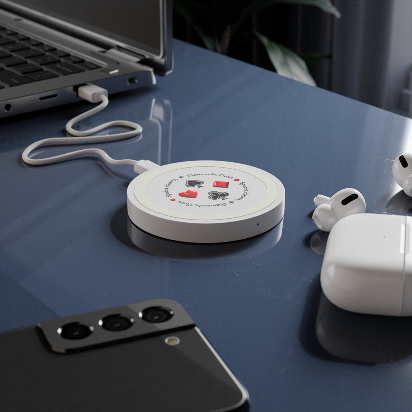 Spades, Hearts, Diamonds, Clubs Wireless Charging Pad