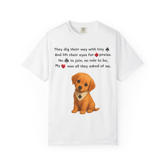 Playing Card T-shirt (Puppy Poem)