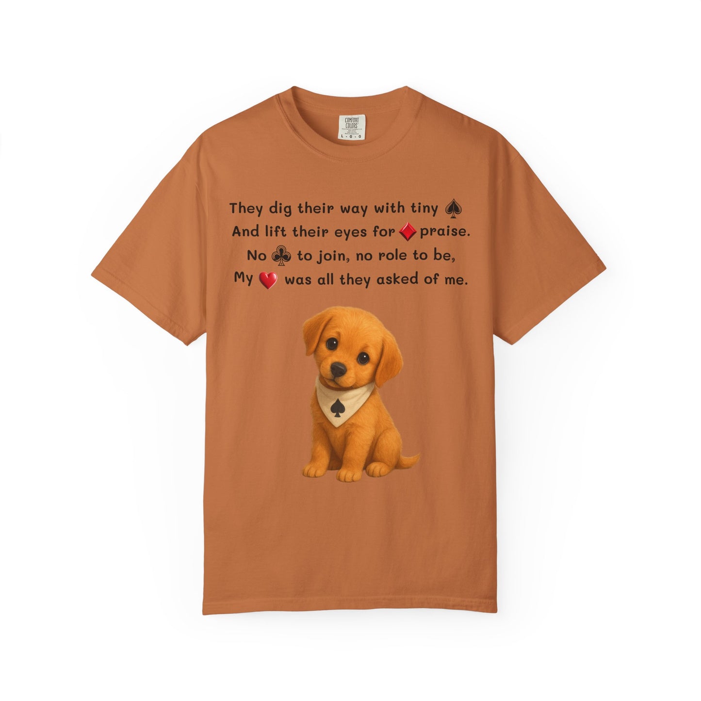 Playing Card T-shirt (Puppy Poem)