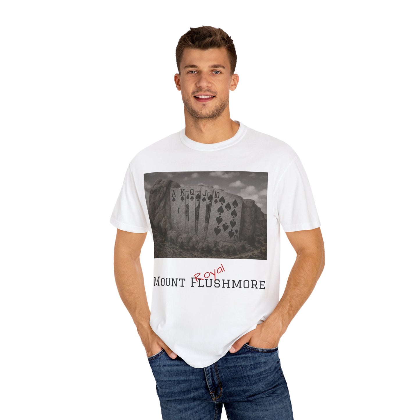 Playing Card T-Shirt (Mount Flushmore)