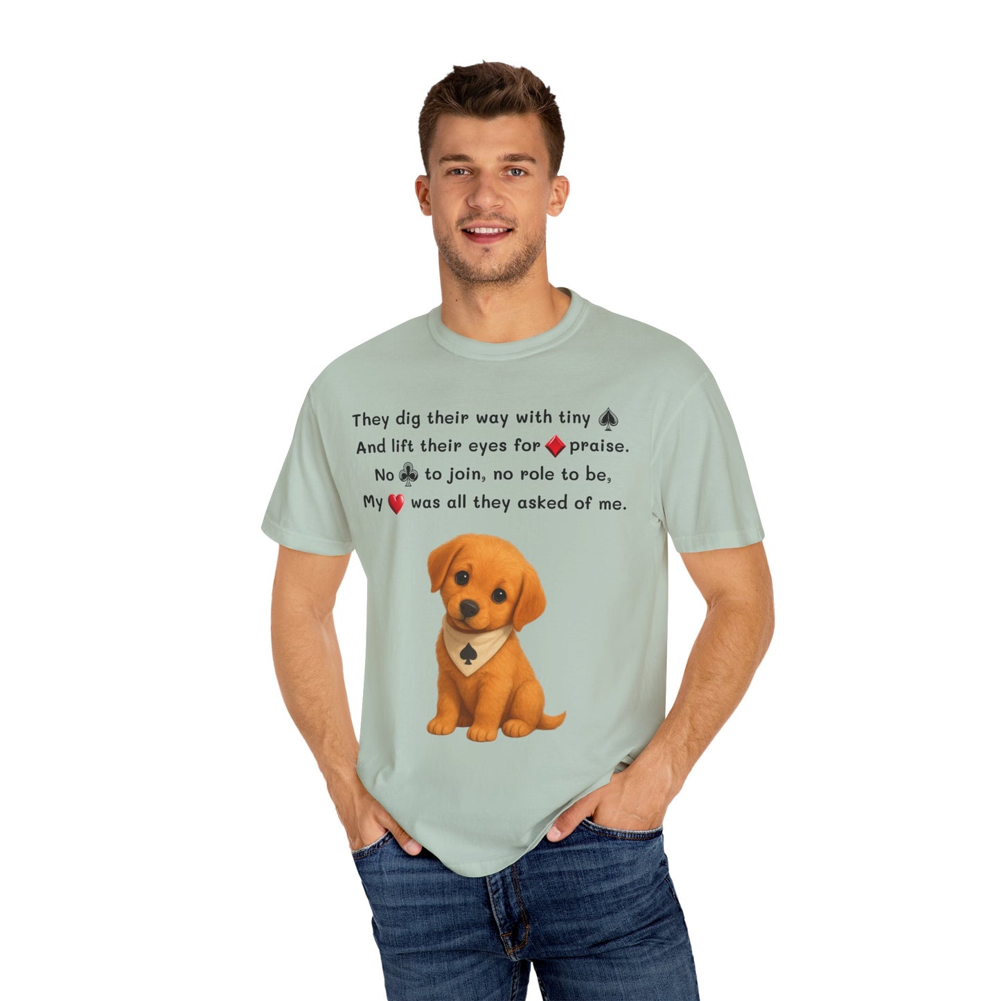 Playing Card T-shirt (Puppy Poem)