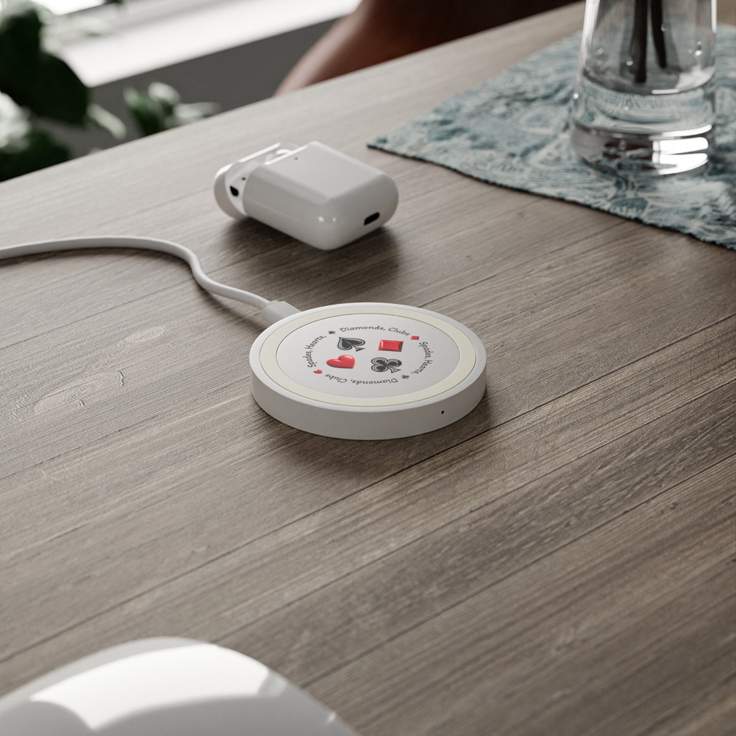 Spades, Hearts, Diamonds, Clubs Wireless Charging Pad