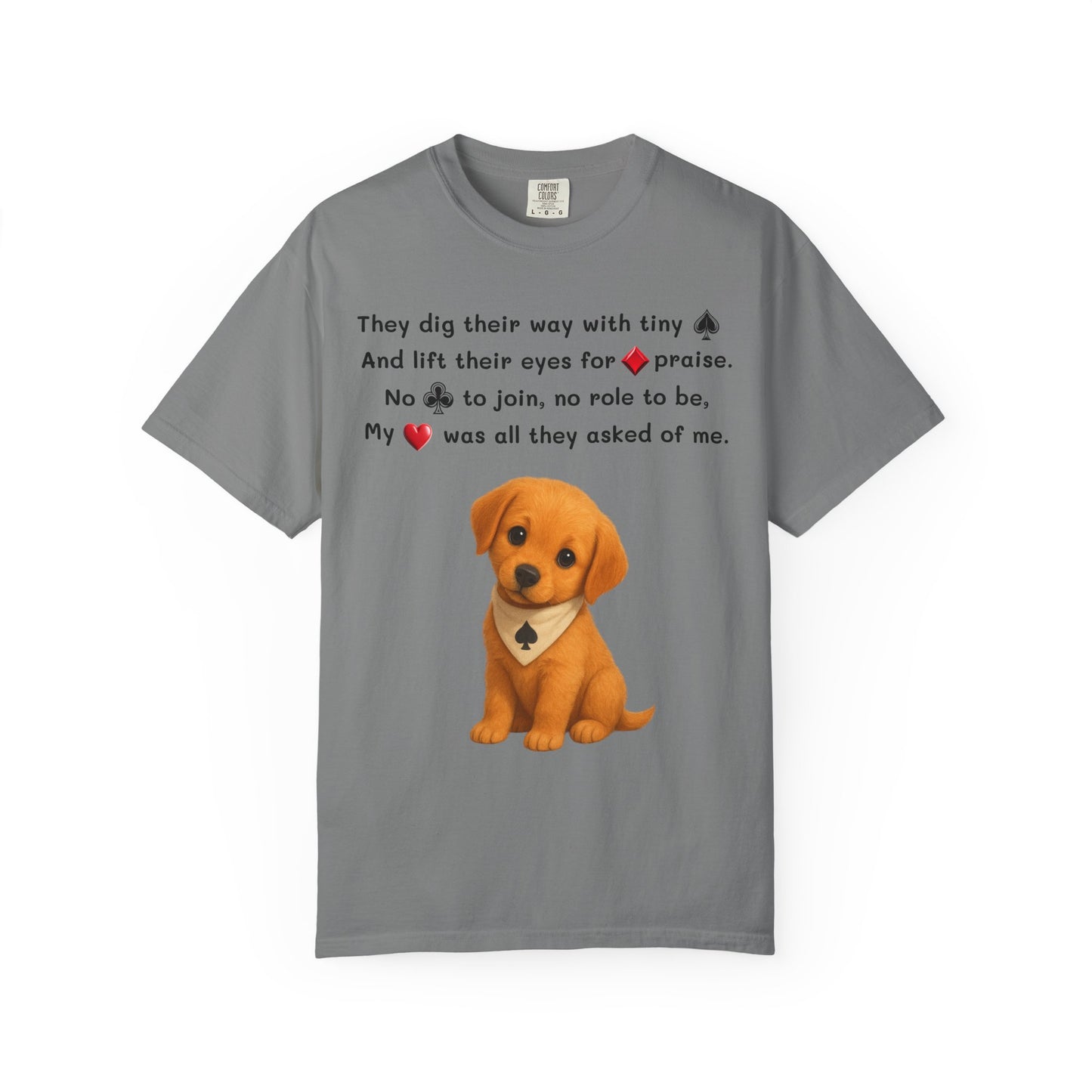 Playing Card T-shirt (Puppy Poem)
