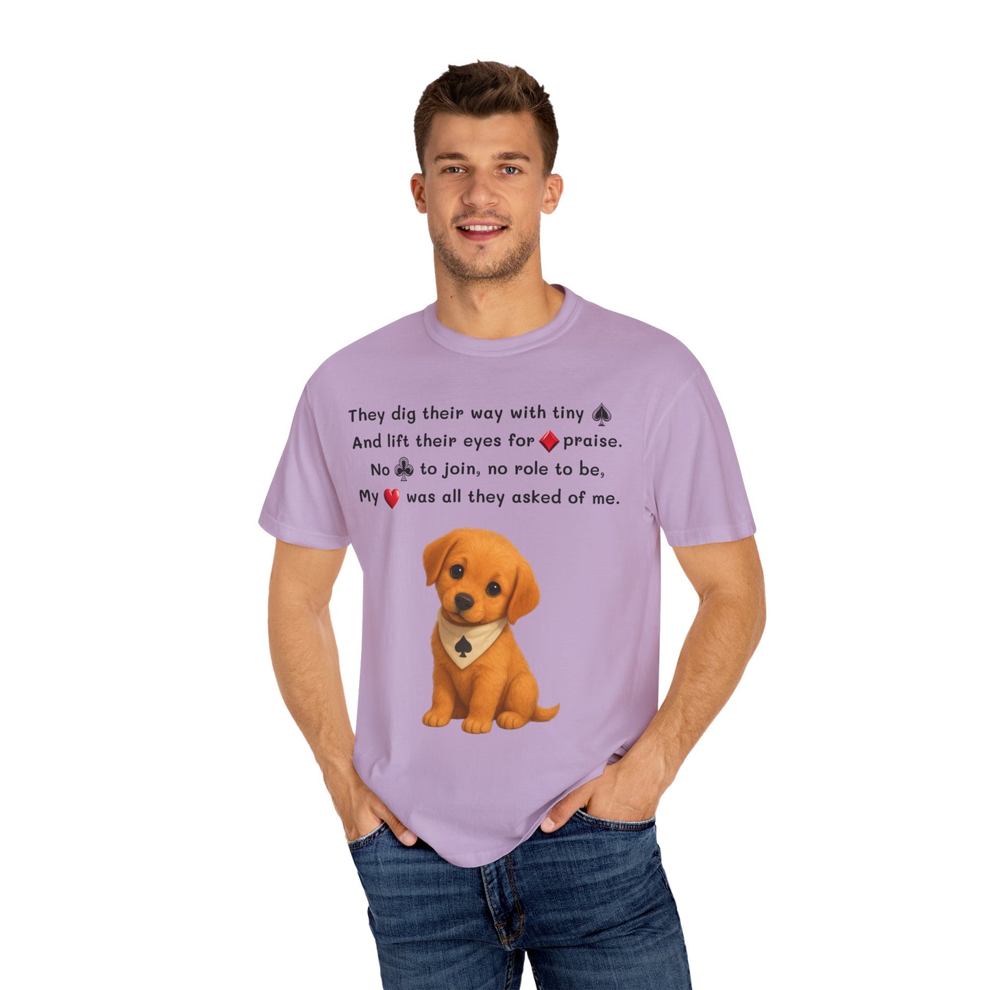 Playing Card T-shirt (Puppy Poem)
