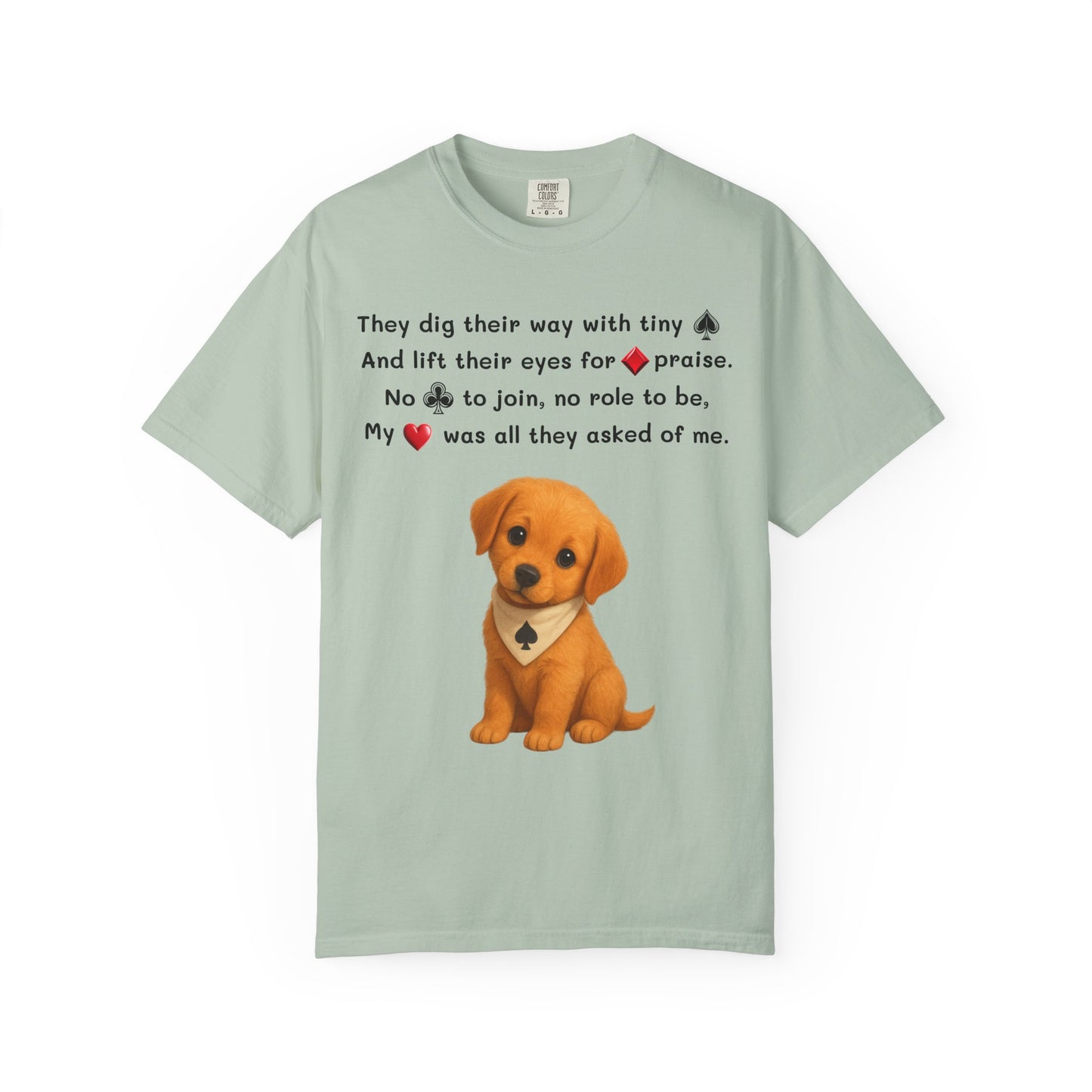 Playing Card T-shirt (Puppy Poem)