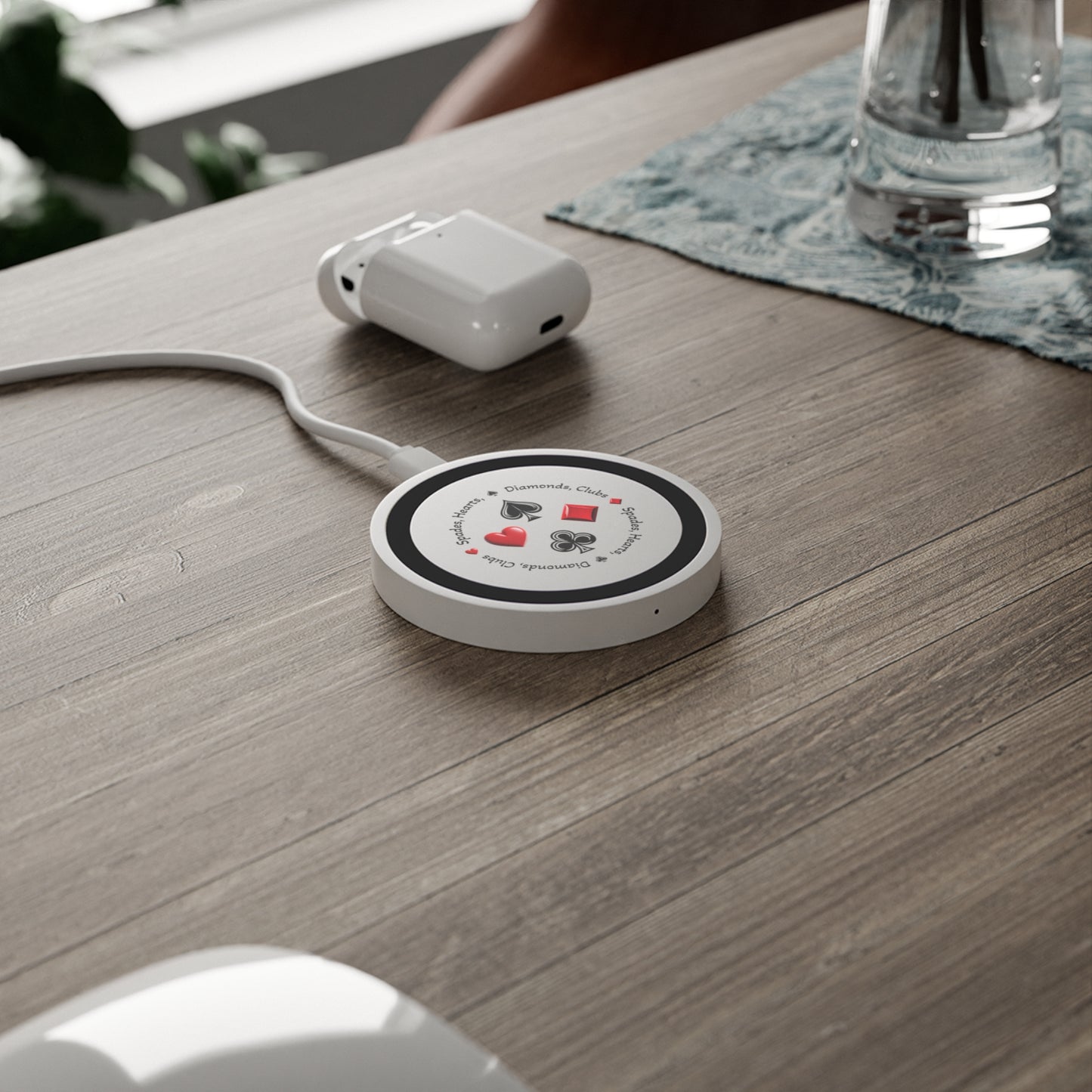 Spades, Hearts, Diamonds, Clubs Wireless Charging Pad