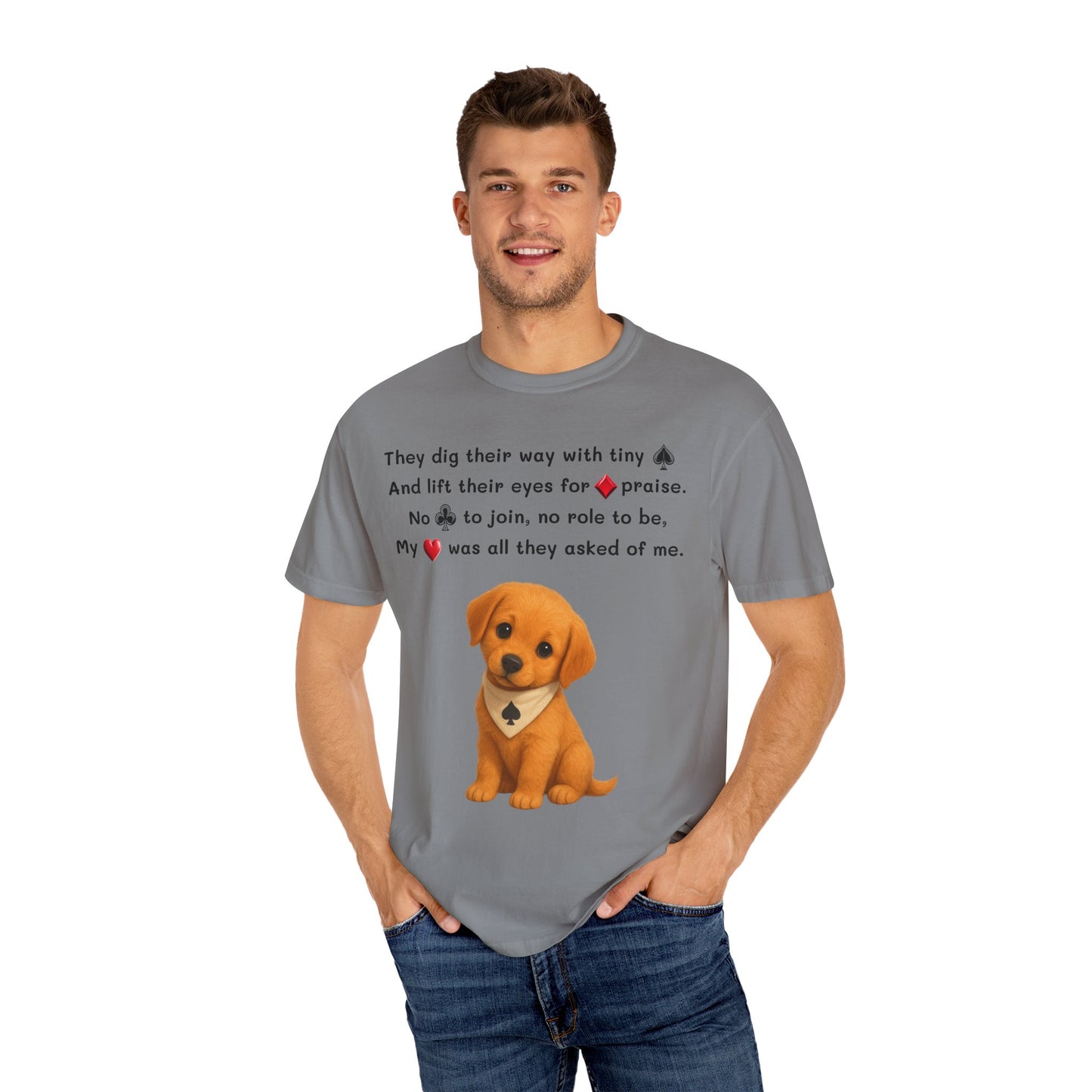 Playing Card T-shirt (Puppy Poem)