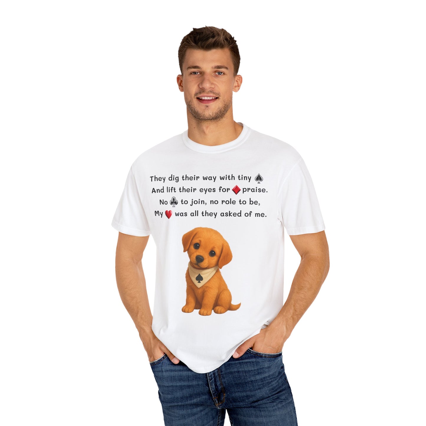 Playing Card T-shirt (Puppy Poem)
