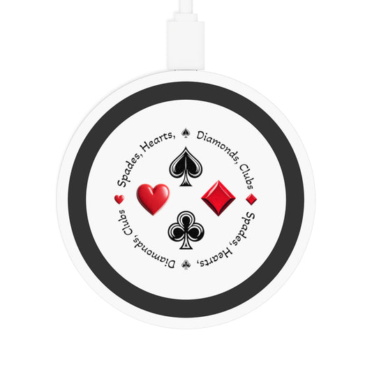 Spades, Hearts, Diamonds, Clubs Wireless Charging Pad