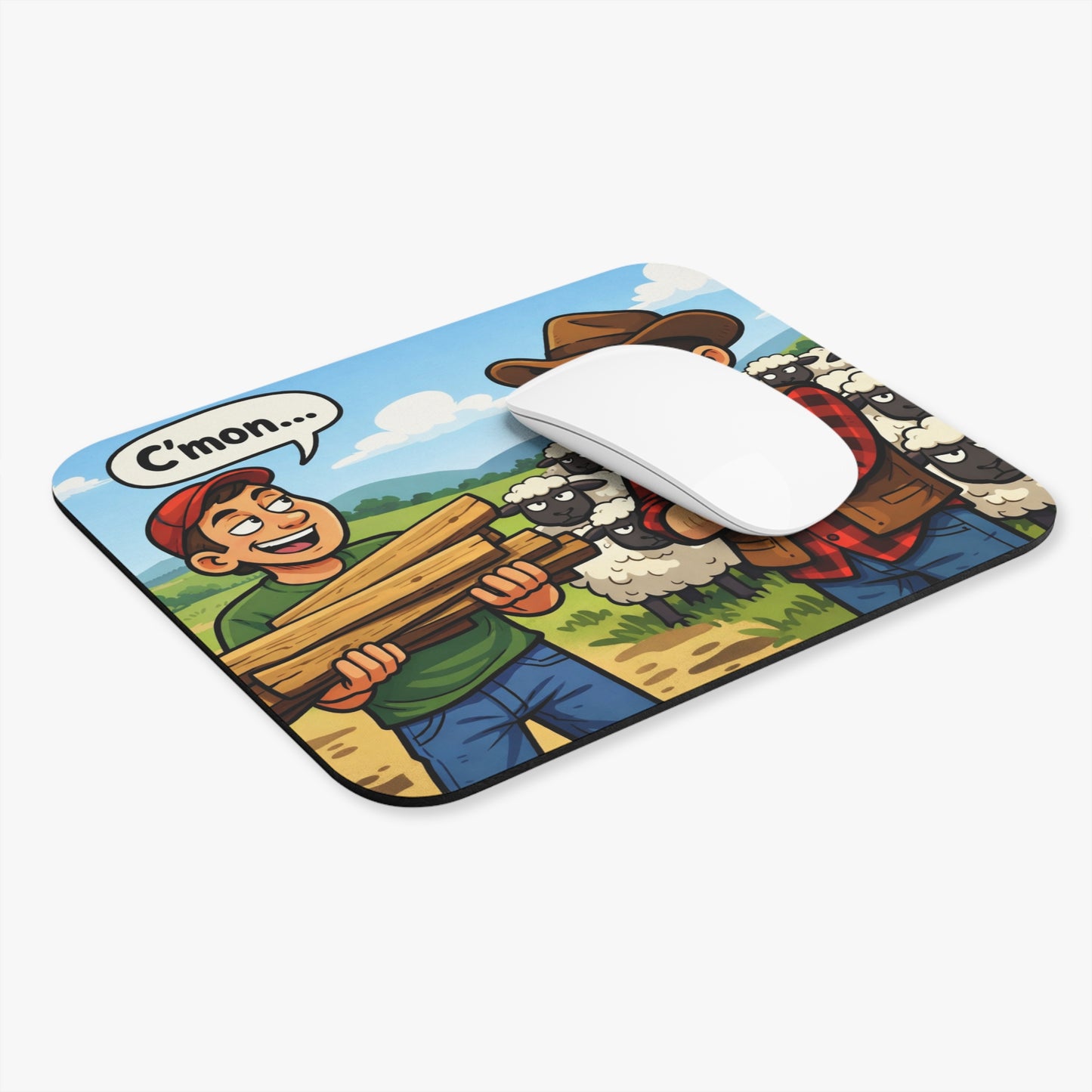 Mousepad (Wood 4 Sheep)