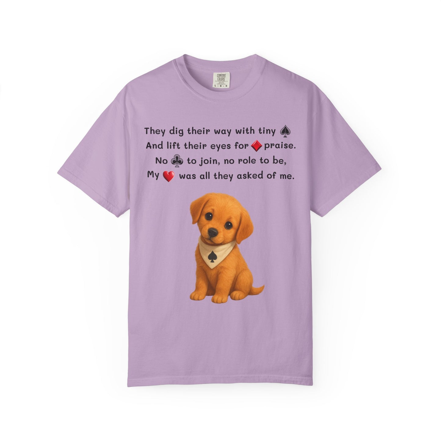 Playing Card T-shirt (Puppy Poem)