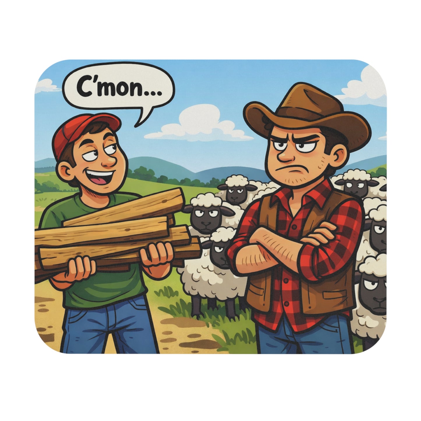 Mousepad (Wood 4 Sheep)