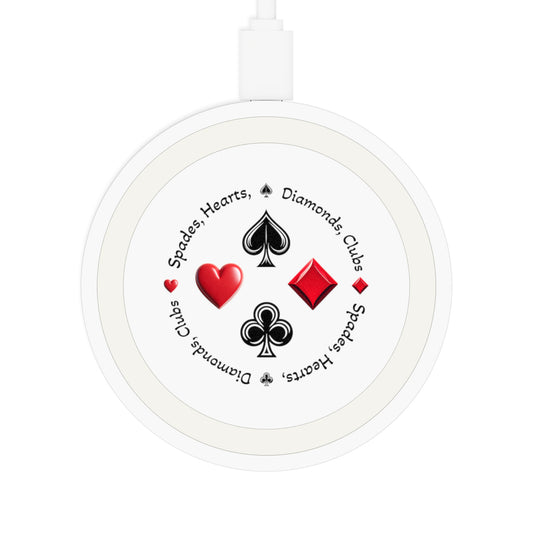 Spades, Hearts, Diamonds, Clubs Wireless Charging Pad