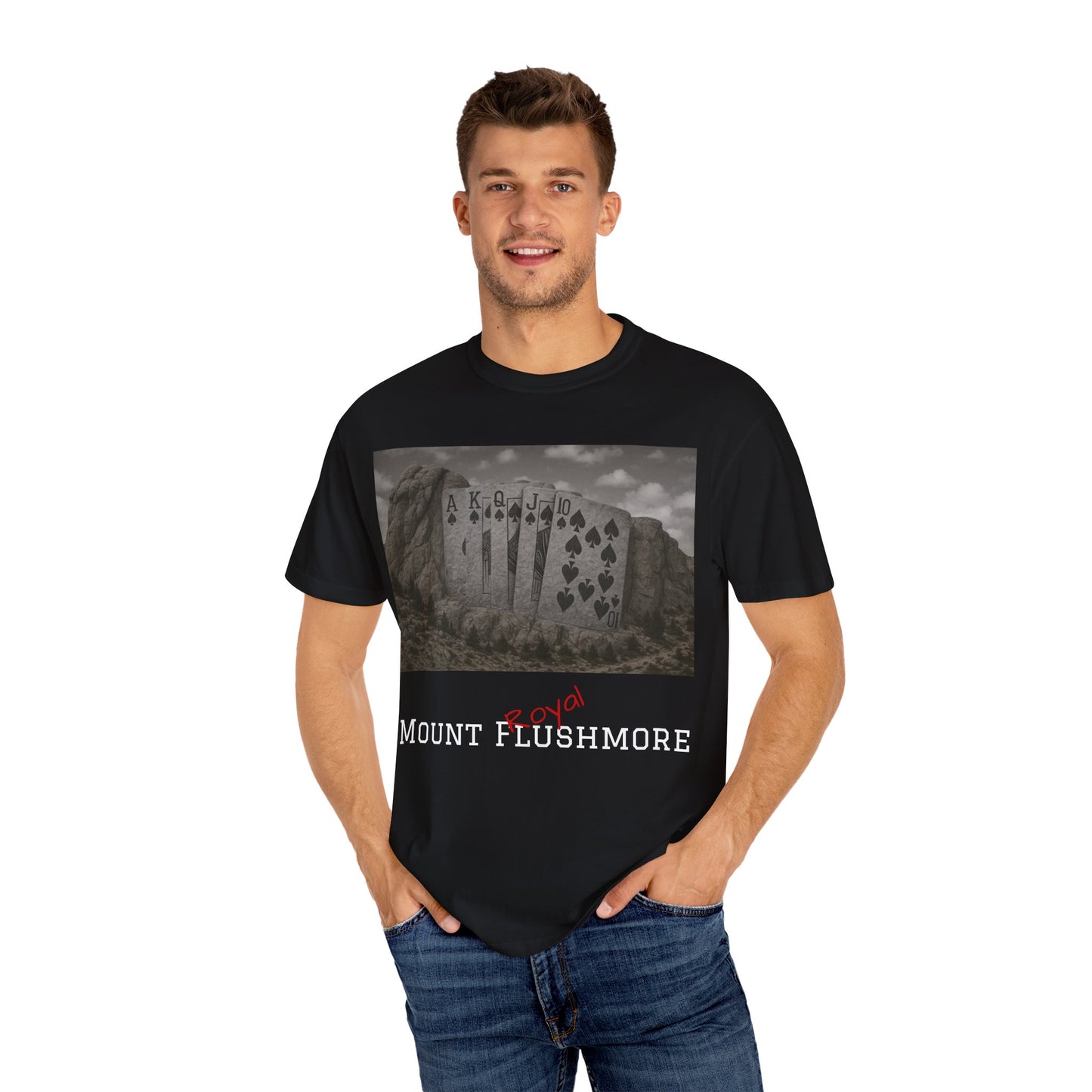 Playing Card T-Shirt (Mount Flushmore)