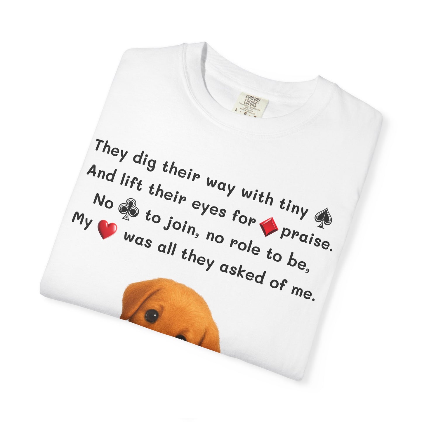 Playing Card T-shirt (Puppy Poem)