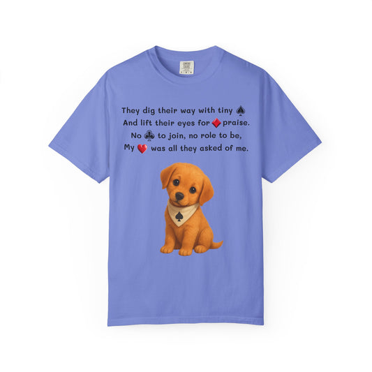 Playing Card T-shirt (Puppy Poem)