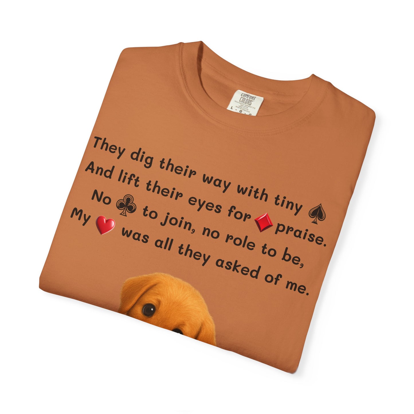 Playing Card T-shirt (Puppy Poem)