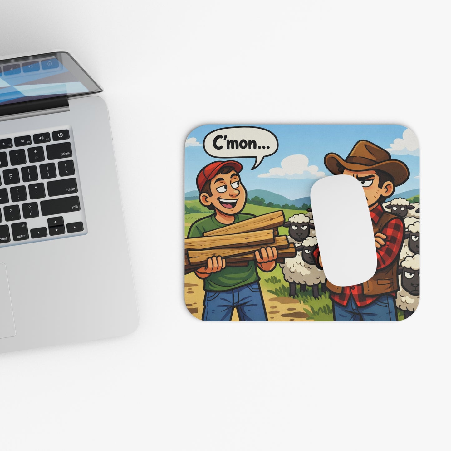 Mousepad (Wood 4 Sheep)